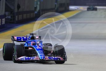 World © Octane Photographic Ltd. Formula 1 – Singapore Grand Prix - Marina Bay, Singapore. Saturday 1st October 2022. Qualifying. BWT Alpine F1 Team A522 - Fernando Alonso.