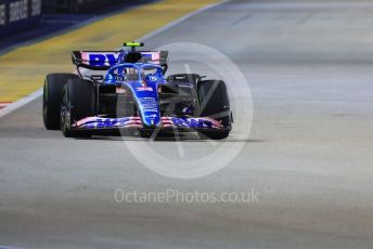 World © Octane Photographic Ltd. Formula 1 – Singapore Grand Prix - Marina Bay, Singapore. Saturday 1st October 2022. Qualifying. BWT Alpine F1 Team A522 - Esteban Ocon.