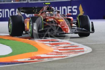 World © Octane Photographic Ltd. Formula 1 – Singapore Grand Prix - Marina Bay, Singapore. Saturday 1st October 2022. Qualifying. Scuderia Ferrari F1-75 - Carlos Sainz.