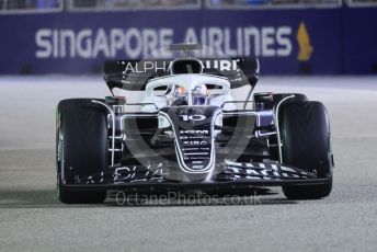 World © Octane Photographic Ltd. Formula 1 – Singapore Grand Prix - Marina Bay, Singapore. Saturday 1st October 2022. Qualifying. Scuderia AlphaTauri AT03 - Pierre Gasly.