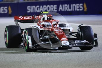 World © Octane Photographic Ltd. Formula 1 – Singapore Grand Prix - Marina Bay, Singapore. Saturday 1st October 2022. Qualifying. Alfa Romeo F1 Team Orlen C42 - Guanyu Zhou.