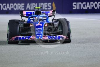 World © Octane Photographic Ltd. Formula 1 – Singapore Grand Prix - Marina Bay, Singapore. Saturday 1st October 2022. Qualifying. BWT Alpine F1 Team A522 - Esteban Ocon.