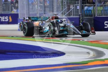 World © Octane Photographic Ltd. Formula 1 – Singapore Grand Prix - Marina Bay, Singapore. Saturday 1st October 2022. Qualifying. Mercedes-AMG Petronas F1 Team F1 W13 - Lewis Hamilton.