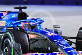 World © Octane Photographic Ltd. Formula 1 – Singapore Grand Prix - Marina Bay, Singapore. Saturday 1st October 2022. Qualifying. BWT Alpine F1 Team A522 - Fernando Alonso.