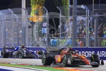 World © Octane Photographic Ltd. Formula 1 – Singapore Grand Prix - Marina Bay, Singapore. Saturday 1st October 2022. Qualifying. Scuderia Ferrari F1-75 - Carlos Sainz.