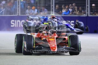 World © Octane Photographic Ltd. Formula 1 – Singapore Grand Prix - Marina Bay, Singapore. Saturday 1st October 2022. Qualifying. Scuderia Ferrari F1-75 - Carlos Sainz.