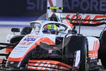 World © Octane Photographic Ltd. Formula 1 – Singapore Grand Prix - Marina Bay, Singapore. Saturday 1st October 2022. Qualifying. Haas F1 Team VF-22 - Mick Schumacher.