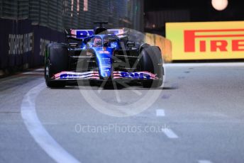 World © Octane Photographic Ltd. Formula 1 – Singapore Grand Prix - Marina Bay, Singapore. Saturday 1st October 2022. Qualifying. BWT Alpine F1 Team A522 - Fernando Alonso.