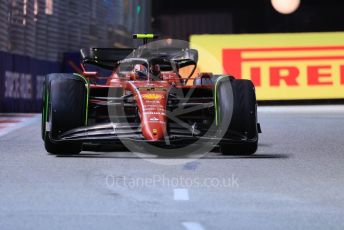 World © Octane Photographic Ltd. Formula 1 – Singapore Grand Prix - Marina Bay, Singapore. Saturday 1st October 2022. Qualifying. Scuderia Ferrari F1-75 - Carlos Sainz.