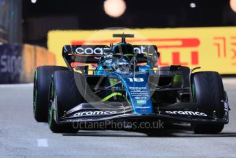 World © Octane Photographic Ltd. Formula 1 – Singapore Grand Prix - Marina Bay, Singapore. Saturday 1st October 2022. Qualifying. Aston Martin Aramco Cognizant F1 Team AMR22 - Lance Stroll.