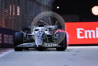 World © Octane Photographic Ltd. Formula 1 – Singapore Grand Prix - Marina Bay, Singapore. Saturday 1st October 2022. Qualifying. Scuderia AlphaTauri AT03 - Pierre Gasly.