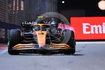 World © Octane Photographic Ltd. Formula 1 – Singapore Grand Prix - Marina Bay, Singapore. Saturday 1st October 2022. Qualifying. McLaren F1 Team MCL36 - Lando Norris.