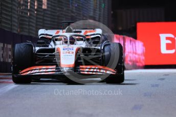 World © Octane Photographic Ltd. Formula 1 – Singapore Grand Prix - Marina Bay, Singapore. Saturday 1st October 2022. Qualifying. Haas F1 Team VF-22 - Kevin Magnussen.