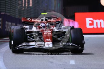 World © Octane Photographic Ltd. Formula 1 – Singapore Grand Prix - Marina Bay, Singapore. Saturday 1st October 2022. Qualifying. Alfa Romeo F1 Team Orlen C42 - Guanyu Zhou.