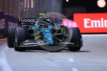 World © Octane Photographic Ltd. Formula 1 – Singapore Grand Prix - Marina Bay, Singapore. Saturday 1st October 2022. Qualifying. Aston Martin Aramco Cognizant F1 Team AMR22 - Sebastian Vettel.