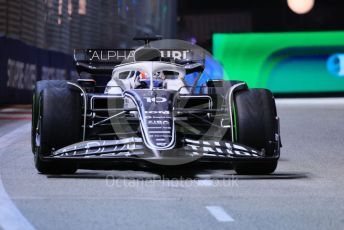 World © Octane Photographic Ltd. Formula 1 – Singapore Grand Prix - Marina Bay, Singapore. Saturday 1st October 2022. Qualifying. Scuderia AlphaTauri AT03 - Pierre Gasly.
