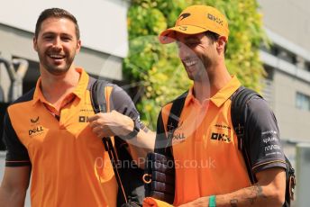 World © Octane Photographic Ltd. Formula 1 – Singapore Grand Prix - Marina Bay, Singapore. Saturday 1st October 2022. Paddock. McLaren F1 Team MCL36 - Daniel Ricciardo.