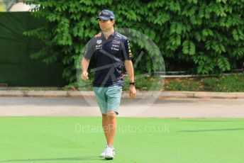 World © Octane Photographic Ltd. Formula 1 – Singapore Grand Prix - Marina Bay, Singapore. Saturday 1st October 2022. Paddock. Oracle Red Bull Racing RB18 – Sergio Perez.