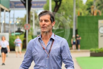 World © Octane Photographic Ltd. Formula 1 – Singapore Grand Prix - Marina Bay, Singapore. Saturday 1st October 2022. Paddock. Mark Webber.