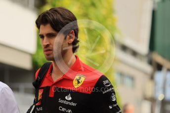 World © Octane Photographic Ltd. Formula 1 – Singapore Grand Prix - Marina Bay, Singapore. Saturday 1st October 2022. Paddock. Scuderia Ferrari F1-75 Reserve Driver – Antonio Giovinazzi.