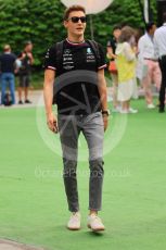 World © Octane Photographic Ltd. Formula 1 – Singapore Grand Prix - Marina Bay, Singapore. Saturday 1st October 2022. Paddock. Mercedes-AMG Petronas F1 Team F1 W13 - George Russell.