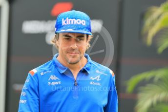 World © Octane Photographic Ltd. Formula 1 – Singapore Grand Prix - Marina Bay, Singapore. Saturday 1st October 2022. Paddock. BWT Alpine F1 Team A522 - Fernando Alonso.