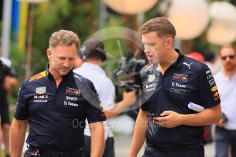 World © Octane Photographic Ltd. Formula 1 – Singapore Grand Prix - Marina Bay, Singapore. Saturday 1st October 2022. Paddock. Oracle Red Bull Racing Team Principal - Christian Horner