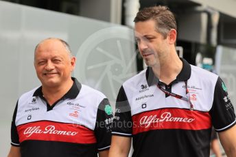 World © Octane Photographic Ltd. Formula 1 – Singapore Grand Prix - Marina Bay, Singapore. Saturday 1st October 2022. Paddock. Alfa Romeo F1 Team Orlen Team Principal, Frederic Vasseur