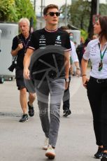 World © Octane Photographic Ltd. Formula 1 – Singapore Grand Prix - Marina Bay, Singapore. Saturday 1st October 2022. Paddock. Mercedes-AMG Petronas F1 Team F1 W13 - George Russell.