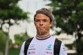 World © Octane Photographic Ltd. Formula 1 – Singapore Grand Prix - Marina Bay, Singapore. Saturday 1st October 2022. Paddock. Mercedes-AMG Petronas F1 Team F1 W13 Reserve driver – Nyck de Vries.