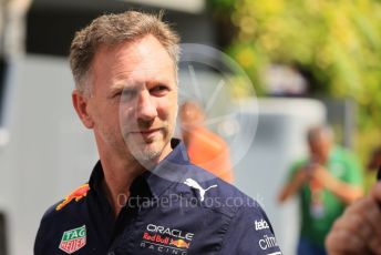 World © Octane Photographic Ltd. Formula 1 – Singapore Grand Prix - Marina Bay, Singapore. Saturday 1st October 2022. Paddock. Oracle Red Bull Racing Team Principal - Christian Horner