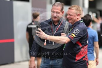 World © Octane Photographic Ltd. Formula 1 – Singapore Grand Prix - Marina Bay, Singapore. Saturday 1st October 2022. Paddock. Oracle Red Bull Racing – Max Verstappen's father, Jos Verstappen.