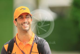 World © Octane Photographic Ltd. Formula 1 – Singapore Grand Prix - Marina Bay, Singapore. Sunday 2nd October 2022. Arrivals. McLaren F1 Team MCL36 - Daniel Ricciardo.