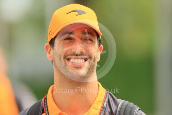 World © Octane Photographic Ltd. Formula 1 – Singapore Grand Prix - Marina Bay, Singapore. Sunday 2nd October 2022. Arrivals. McLaren F1 Team MCL36 - Daniel Ricciardo.