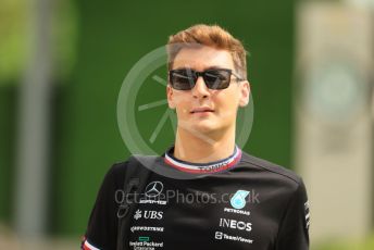 World © Octane Photographic Ltd. Formula 1 – Singapore Grand Prix - Marina Bay, Singapore. Sunday 2nd October 2022. Arrivals. Mercedes-AMG Petronas F1 Team F1 W13 - George Russell.