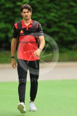 World © Octane Photographic Ltd. Formula 1 – Singapore Grand Prix - Marina Bay, Singapore. Sunday 2nd October 2022. Arrivals. Scuderia Ferrari F1-75 Reserve Driver – Antonio Giovinazzi.