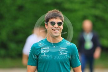 World © Octane Photographic Ltd. Formula 1 – Singapore Grand Prix - Marina Bay, Singapore. Sunday 2nd October 2022. Arrivals. Aston Martin Aramco Cognizant F1 Team AMR22 - Lance Stroll.