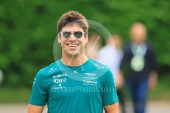 World © Octane Photographic Ltd. Formula 1 – Singapore Grand Prix - Marina Bay, Singapore. Sunday 2nd October 2022. Arrivals. Aston Martin Aramco Cognizant F1 Team AMR22 - Lance Stroll.