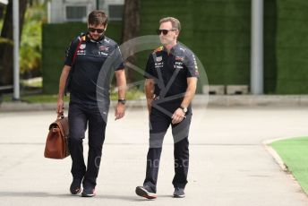 World © Octane Photographic Ltd. Formula 1 – Singapore Grand Prix - Marina Bay, Singapore. Sunday 2nd October 2022. Arrivals. Oracle Red Bull Racing Team Principal - Christian Horner