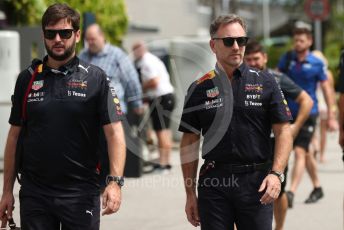 World © Octane Photographic Ltd. Formula 1 – Singapore Grand Prix - Marina Bay, Singapore. Sunday 2nd October 2022. Arrivals. Oracle Red Bull Racing Team Principal - Christian Horner