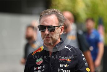 World © Octane Photographic Ltd. Formula 1 – Singapore Grand Prix - Marina Bay, Singapore. Sunday 2nd October 2022. Arrivals. Oracle Red Bull Racing Team Principal - Christian Horner