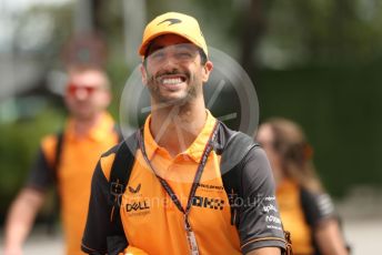 World © Octane Photographic Ltd. Formula 1 – Singapore Grand Prix - Marina Bay, Singapore. Sunday 2nd October 2022. Arrivals. McLaren F1 Team MCL36 - Daniel Ricciardo.