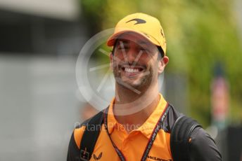 World © Octane Photographic Ltd. Formula 1 – Singapore Grand Prix - Marina Bay, Singapore. Sunday 2nd October 2022. Arrivals. McLaren F1 Team MCL36 - Daniel Ricciardo.