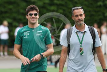 World © Octane Photographic Ltd. Formula 1 – Singapore Grand Prix - Marina Bay, Singapore. Sunday 2nd October 2022. Arrivals. Aston Martin Aramco Cognizant F1 Team AMR22 - Lance Stroll.