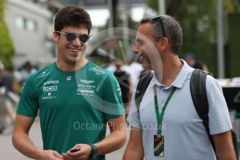 World © Octane Photographic Ltd. Formula 1 – Singapore Grand Prix - Marina Bay, Singapore. Sunday 2nd October 2022. Arrivals. Aston Martin Aramco Cognizant F1 Team AMR22 - Lance Stroll.