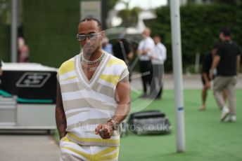 World © Octane Photographic Ltd. Formula 1 – Singapore Grand Prix - Marina Bay, Singapore. Sunday 2nd October 2022. Arrivals. Mercedes-AMG Petronas F1 Team F1 W13 - Lewis Hamilton.