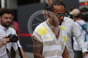 World © Octane Photographic Ltd. Formula 1 – Singapore Grand Prix - Marina Bay, Singapore. Sunday 2nd October 2022. Arrivals. Mercedes-AMG Petronas F1 Team F1 W13 - Lewis Hamilton.