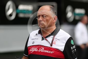 World © Octane Photographic Ltd. Formula 1 – Singapore Grand Prix - Marina Bay, Singapore. Sunday 2nd October 2022. Arrivals. Alfa Romeo F1 Team Orlen Team Principal, Frederic Vasseur