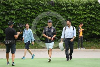 World © Octane Photographic Ltd. Formula 1 – Singapore Grand Prix - Marina Bay, Singapore. Sunday 2nd October 2022. Arrivals. Oracle Red Bull Racing RB18 – Sergio Perez.