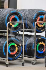 vWorld © Octane Photographic Ltd. Formula 1 – Singapore Grand Prix - Marina Bay, Singapore. Thursday 29th September 2022. Paddock. McLaren F1 Team MCL36 Google wheels and wet Pirelli tyres.